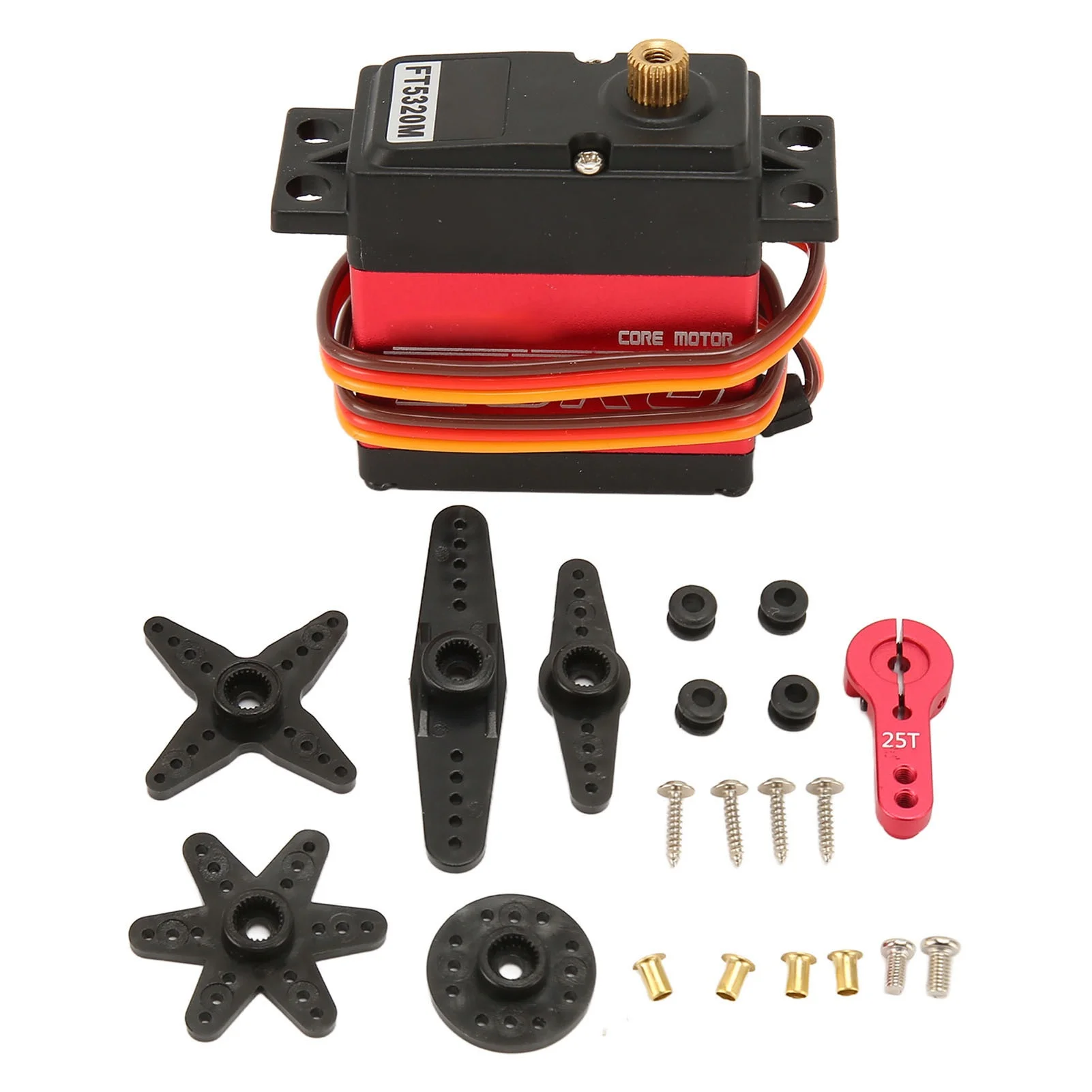 FT5320M 20KG Digital Servo Waterproof Full Metal Gear High Torsion Core Motor RC Servo with 25T Arm
FT5320M 20KG Digital Servo Waterproof Full Metal Gear High Torsion Core Motor RC Servo with 25T Arm