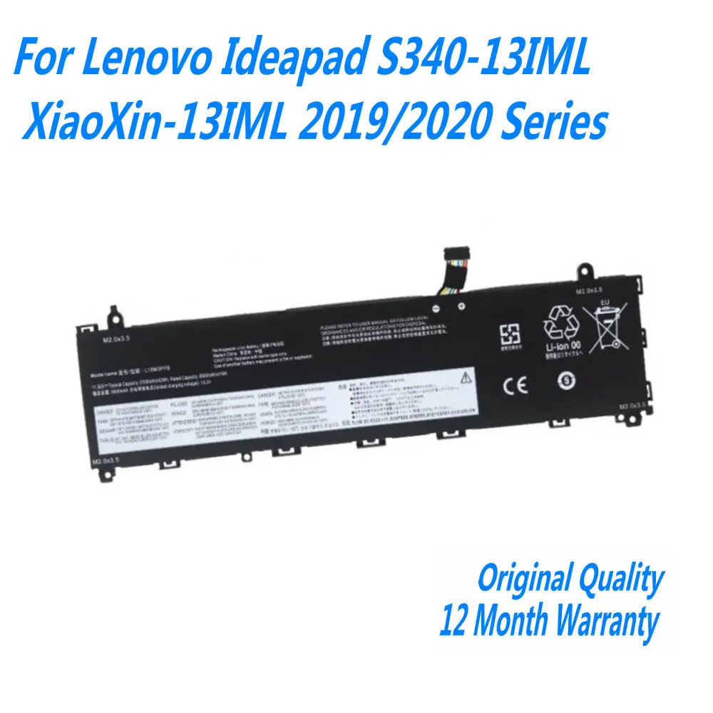 11.52V 42WH L18L3PF7 L18M3PFB Laptop Battery For Lenovo Ideapad S340-13IML / XiaoXin-13IML 2019/2020 Series
11.52V 42WH L18L3PF7 L18M3PFB Laptop Battery For Lenovo Ideapad S340-13IML / XiaoXin-13IML 2019/2020 Series
