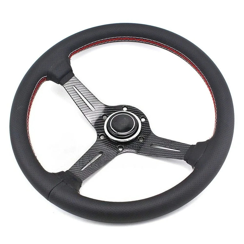 Universal 14 Inch Car Modified Steering Wheel 350MM Carbon Fiber Leather Sports Racing Quick Release Steering Wheel
Universal 14 Inch Car Modified Steering Wheel 350MM Carbon Fiber Leather Sports Racing Quick Release Steering Wheel
