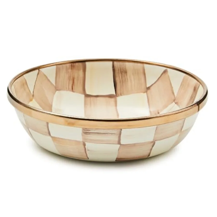 Enamel Relish Dish Small Serving Bowl for Entertaining Brown-and-White
Enamel Relish Dish Small Serving Bowl for Entertaining Brown-and-White
