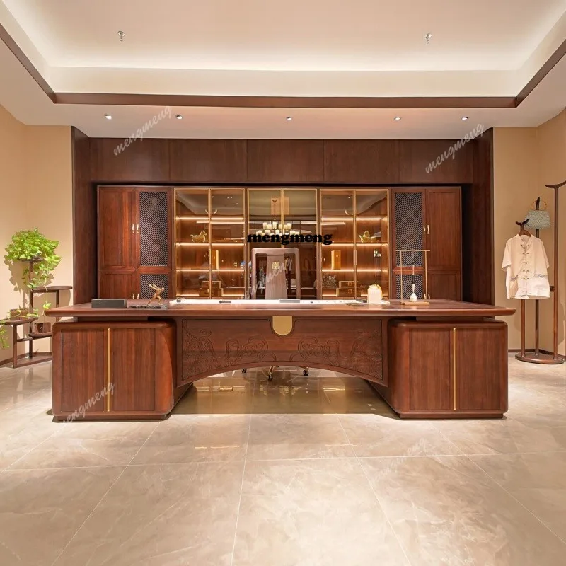 New Chinese ash wood boss desk new light luxury long table high sense president table
New Chinese ash wood boss desk new light luxury long table high sense president table