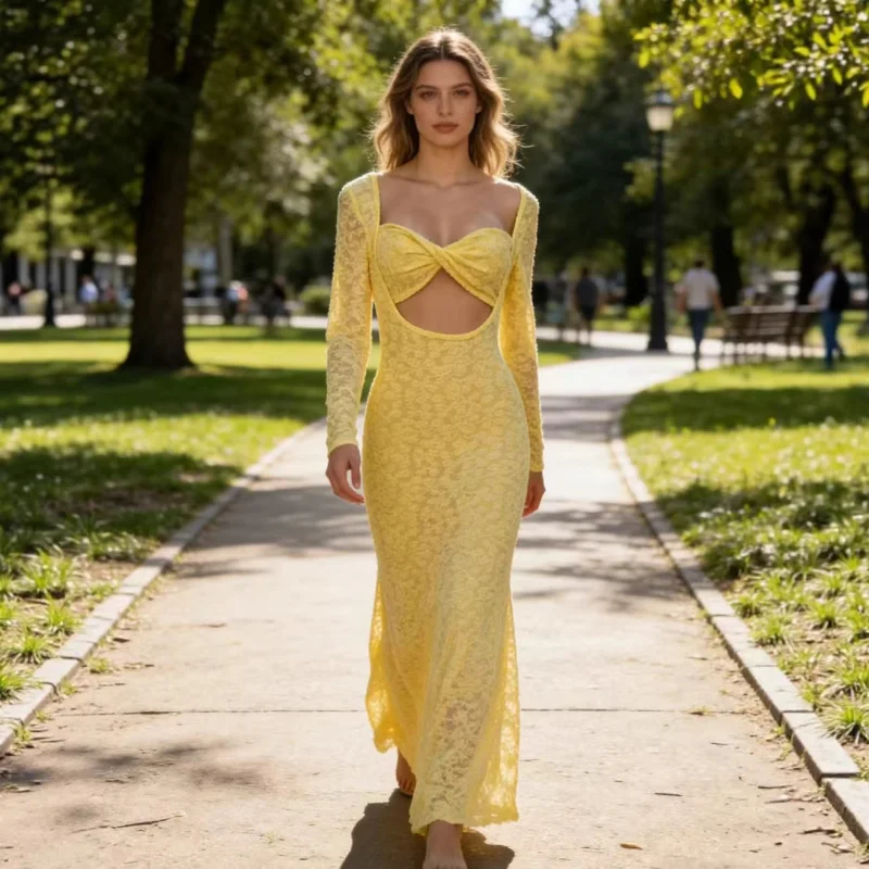 French-Style Gentle Lace Long Dress Twisted Hollow-Out Slim-Fit Bodycon Dress
French-Style Gentle Lace Long Dress Twisted Hollow-Out Slim-Fit Bodycon Dress
