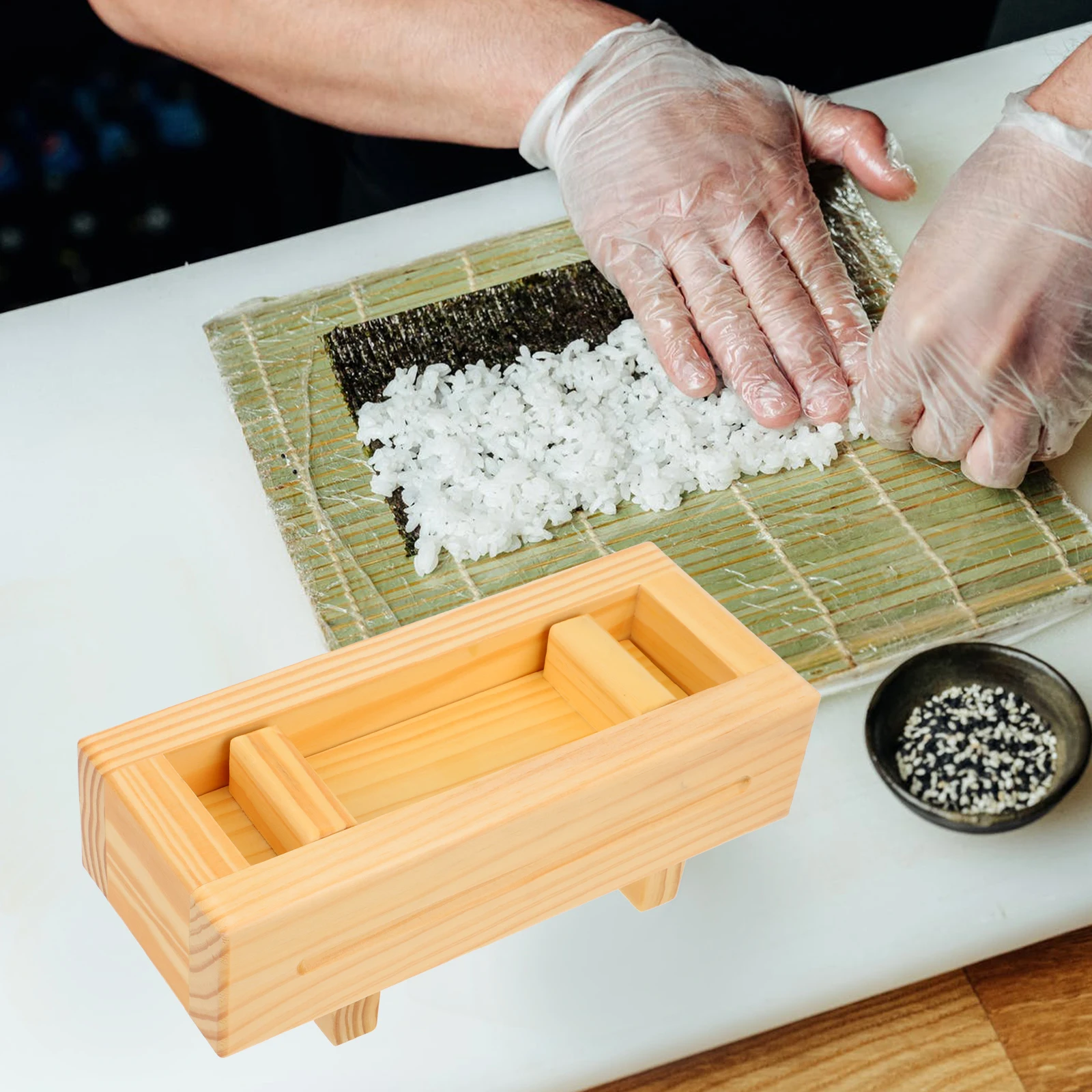 Wooden Sushi Mold DIY Tool Rice Ball Maker Kitchen Utensils Supplies Roller Food Grade Material Practical Sushi Making Mold
Wooden Sushi Mold DIY Tool Rice Ball Maker Kitchen Utensils Supplies Roller Food Grade Material Practical Sushi Making Mold