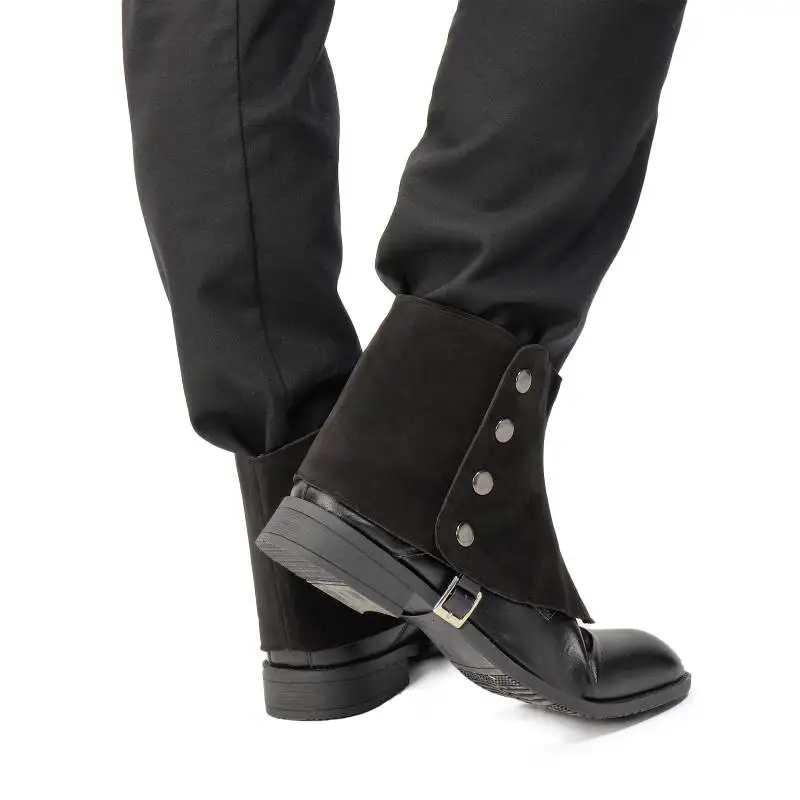 DAZCOS IN STOCK Medieval Pirate Boot Covers Renaissance Steampunk Faux Leather Mens Retro Short Gaiters Spats with Rivets
DAZCOS IN STOCK Medieval Pirate Boot Covers Renaissance Steampunk Faux Leather Mens Retro Short Gaiters Spats with Rivets