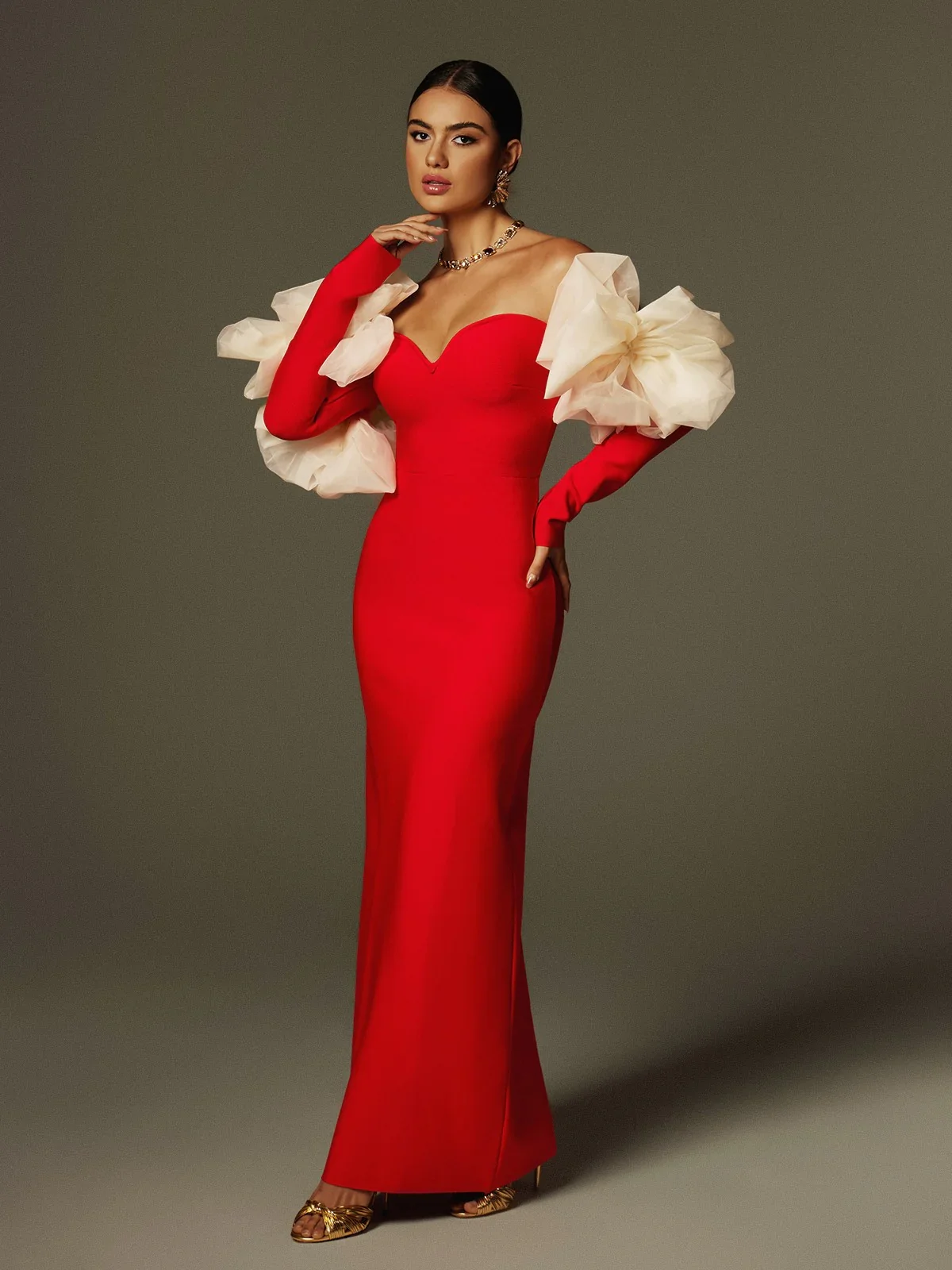 Women Luxury Bandage Dress Off Shoulder V Neck Big Flowers Elastic Maxi Long Celebrity Evening Club Party One Piece Gowns
Women Luxury Bandage Dress Off Shoulder V Neck Big Flowers Elastic Maxi Long Celebrity Evening Club Party One Piece Gowns