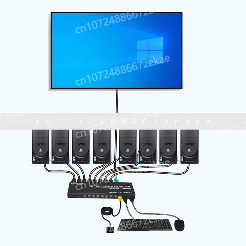 HK801A Fjgear High Quality 8 Port Hdmi2.0 Kvm Switcher Usb2.0 Selector 8In 1Out 3840X2160P * 60Hz 4K Hdmi Automatic Kvm Switcher
HK801A Fjgear High Quality 8 Port Hdmi2.0 Kvm Switcher Usb2.0 Selector 8In 1Out 3840X2160P * 60Hz 4K Hdmi Automatic Kvm Switcher