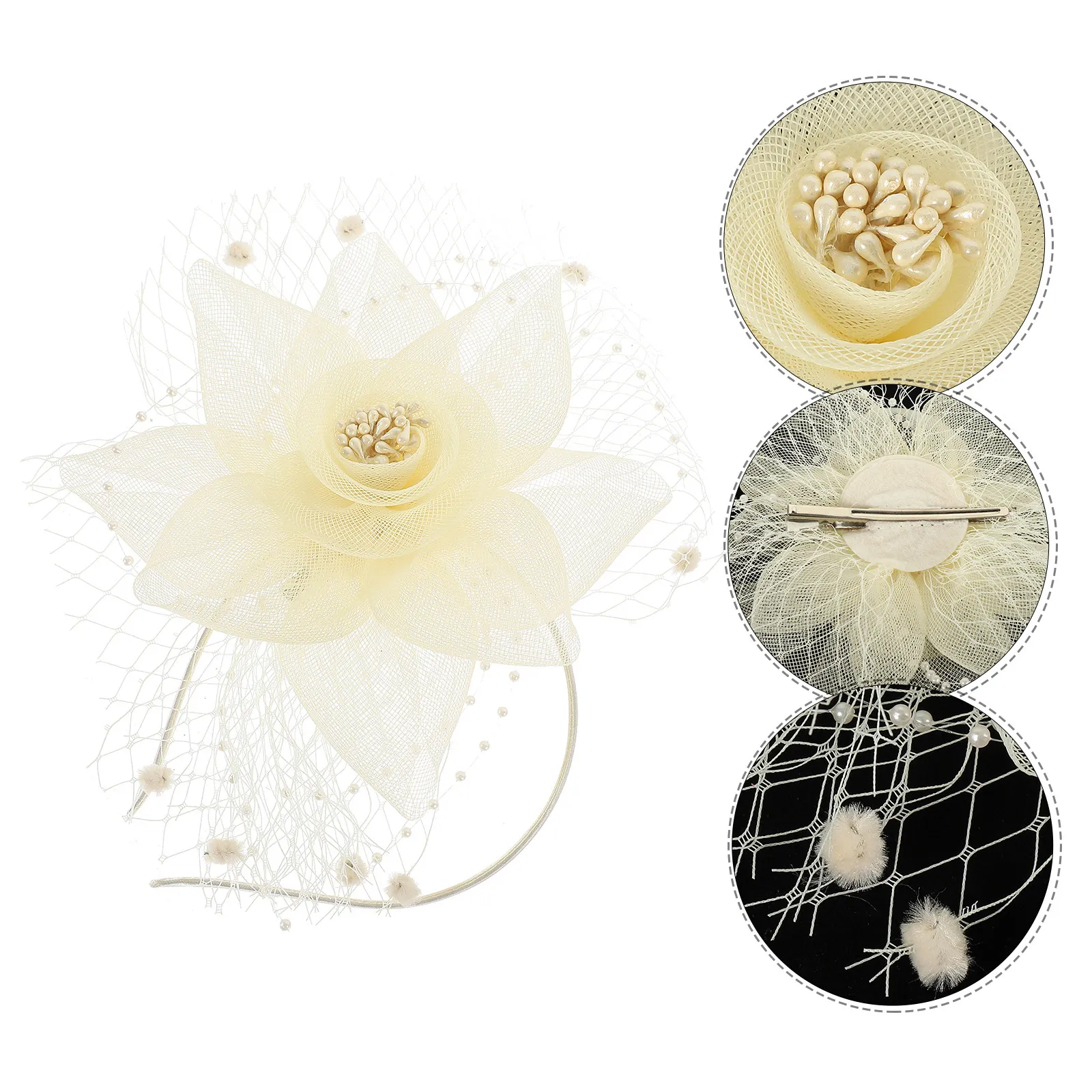 Exquisite Women Fascinator Headpiece Mesh Design Romantic Wedding Ceremony Evening Party Valentine's Day New Year Christmas Hair
Exquisite Women Fascinator Headpiece Mesh Design Romantic Wedding Ceremony Evening Party Valentine's Day New Year Christmas Hair