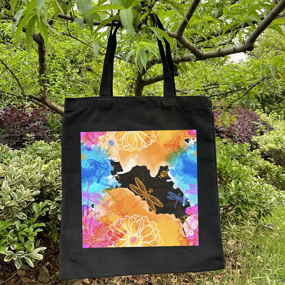 Flower Butterfly Printed Canvas Bag Large Capacity Tote Bag Lightweight Shoulder Bag for Women Bragonfly Reusable Shopping Bag
Flower Butterfly Printed Canvas Bag Large Capacity Tote Bag Lightweight Shoulder Bag for Women Bragonfly Reusable Shopping Bag