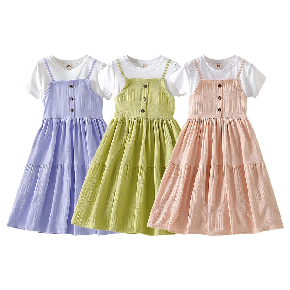 Summer Girl's Color Blocked Princess Dress Kid Girl Dress Fashion Breathable Thin Casual Clothes Children Girls Party Dresses
Summer Girl's Color Blocked Princess Dress Kid Girl Dress Fashion Breathable Thin Casual Clothes Children Girls Party Dresses
