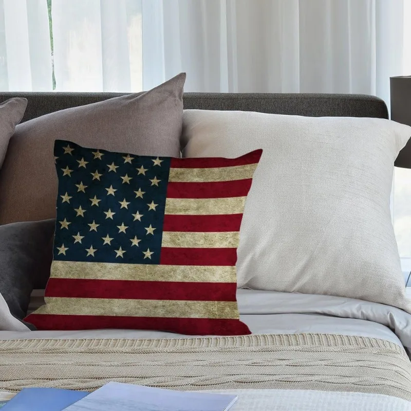Vintage American Flag Linen Pillow Cover, Patriotic Decorative Cushion for Home Décor and Unique Gift Idea
Vintage American Flag Linen Pillow Cover, Patriotic Decorative Cushion for Home Décor and Unique Gift Idea