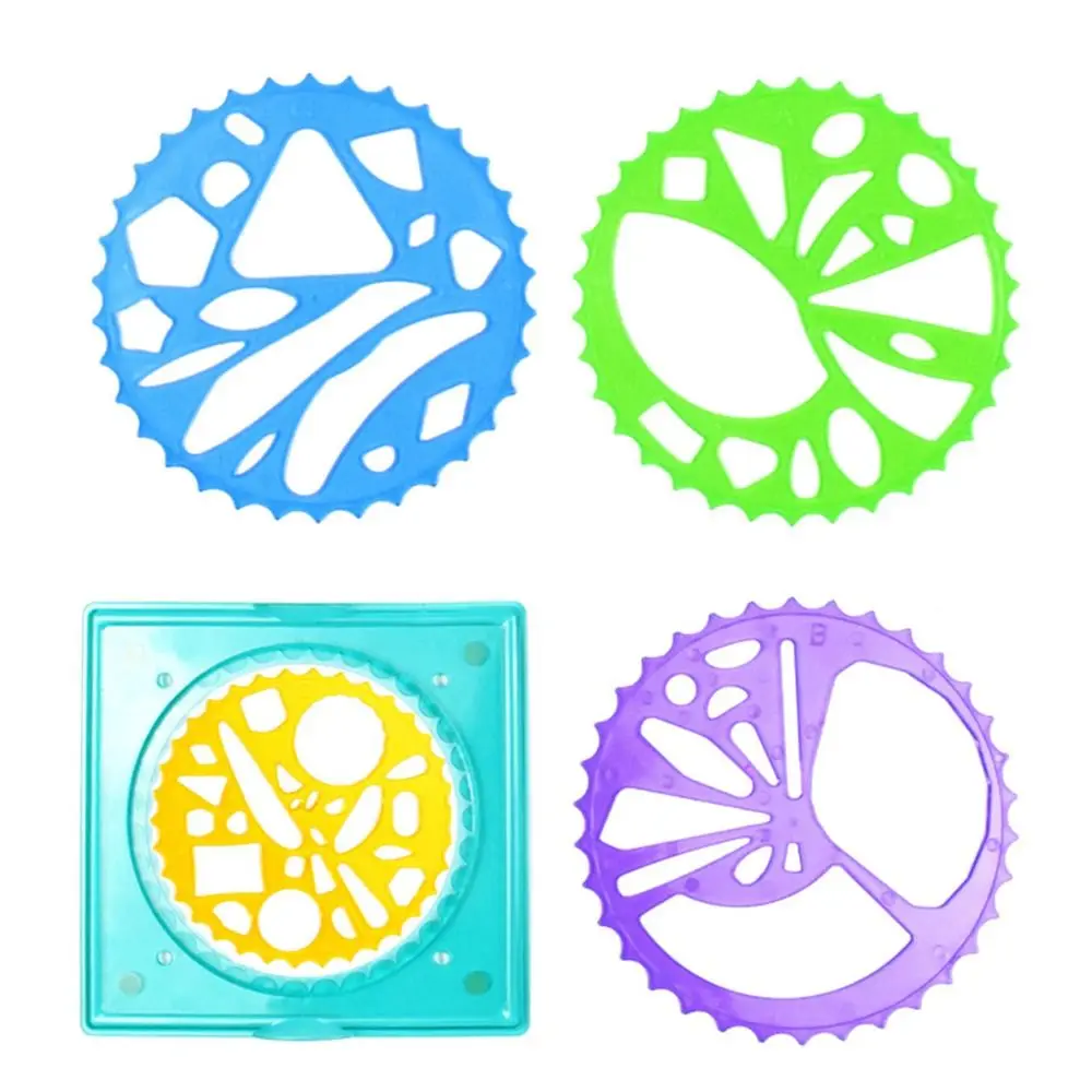 5/12/22PCS Interlocking Gears Wheels Spirograph Plastic Special Shaped Drawing Toys Set Stationery Drawing Ruler Students
5/12/22PCS Interlocking Gears Wheels Spirograph Plastic Special Shaped Drawing Toys Set Stationery Drawing Ruler Students