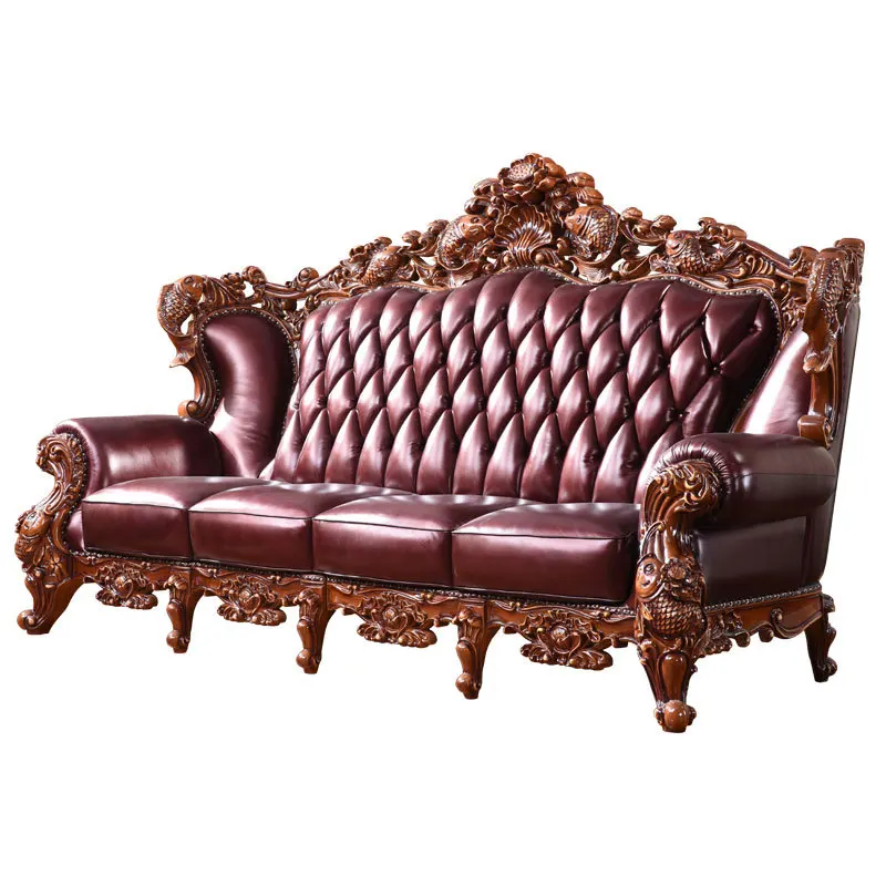 European luxury villa leather sofa, high-end European and American living room combination 123 luxury high-end
European luxury villa leather sofa, high-end European and American living room combination 123 luxury high-end
