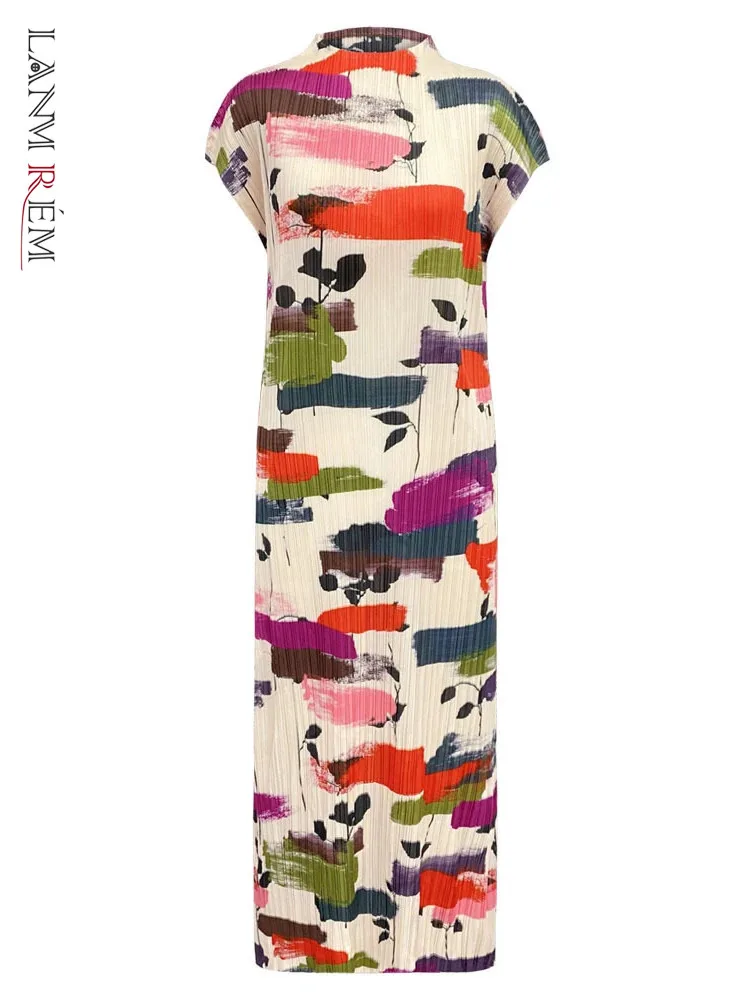 LANMREM Colorful Print Pleated Dress Women Fashion Short Sleeves Loose Fit Long Dresses Casual 2024 New Clothing 32C1398
LANMREM Colorful Print Pleated Dress Women Fashion Short Sleeves Loose Fit Long Dresses Casual 2024 New Clothing 32C1398