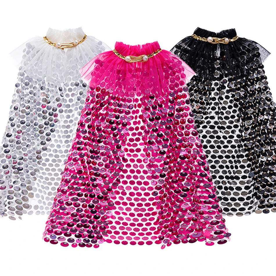 Halloween Children's Cosplay Perform Costume Kids Mesh Sequin Cape Baby Girl Carnival Party Princess Shawl Girls Glitter Cloak
Halloween Children's Cosplay Perform Costume Kids Mesh Sequin Cape Baby Girl Carnival Party Princess Shawl Girls Glitter Cloak