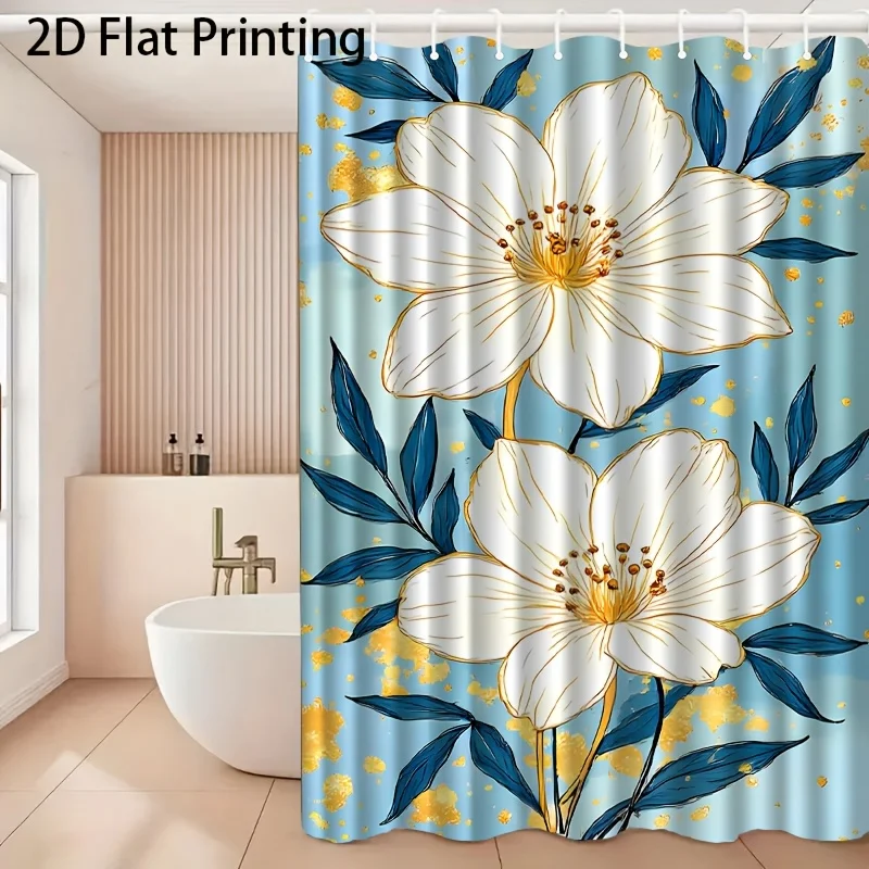 Large Floral Shower Curtain White Gold Art Print Watercolor Design 180x180cm Luxury Bathroom Shower Curtain
Large Floral Shower Curtain White Gold Art Print Watercolor Design 180x180cm Luxury Bathroom Shower Curtain
