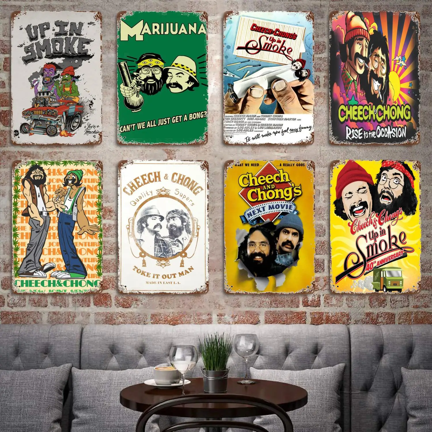 Cheech & Chong -Toke It Out Decor Poster Vintage Tin Sign Metal Sign Decorative Plaque for Pub Bar Man Cave Club Wall Decoration
Cheech & Chong -Toke It Out Decor Poster Vintage Tin Sign Metal Sign Decorative Plaque for Pub Bar Man Cave Club Wall Decoration