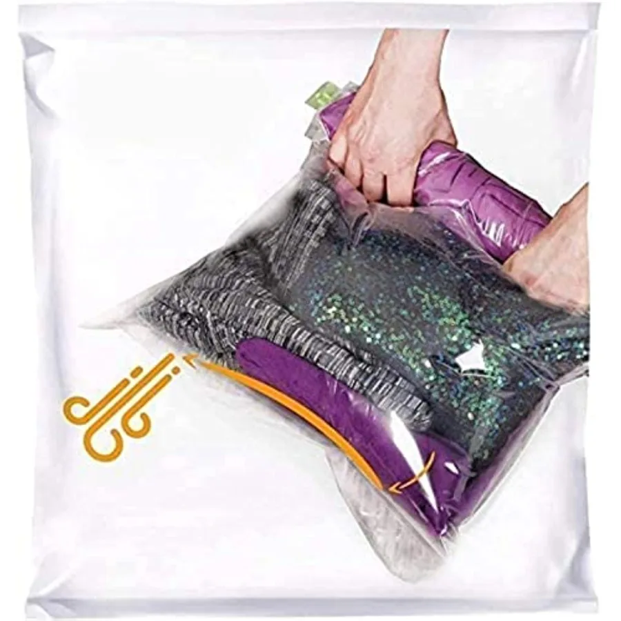 12 Space Saver Storage Bags for Clothes for Travel - Compression, no Vacuum Sacks - Luggage Accessories
12 Space Saver Storage Bags for Clothes for Travel - Compression, no Vacuum Sacks - Luggage Accessories