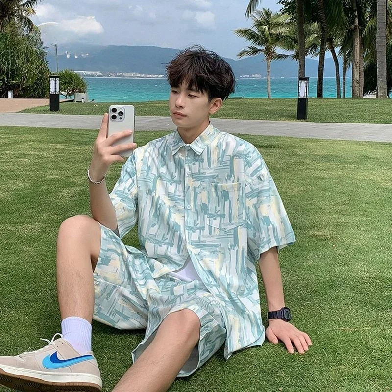 Smooth Male Shirts Short Sets Beach Regular Fit Tee Trends Costumes Loose Casual Kpop 2 Piece Outfit Baggy Slim Men's Shorts Set
Smooth Male Shirts Short Sets Beach Regular Fit Tee Trends Costumes Loose Casual Kpop 2 Piece Outfit Baggy Slim Men's Shorts Set