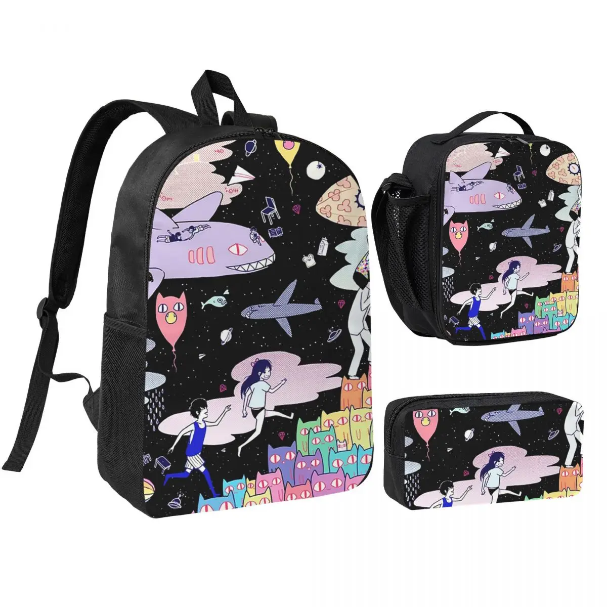 Omori Backpack Student BookBag School Bag Shoulder Bags 3ps Insulated Lunch Bag Pencil Case
Omori Backpack Student BookBag School Bag Shoulder Bags 3ps Insulated Lunch Bag Pencil Case
