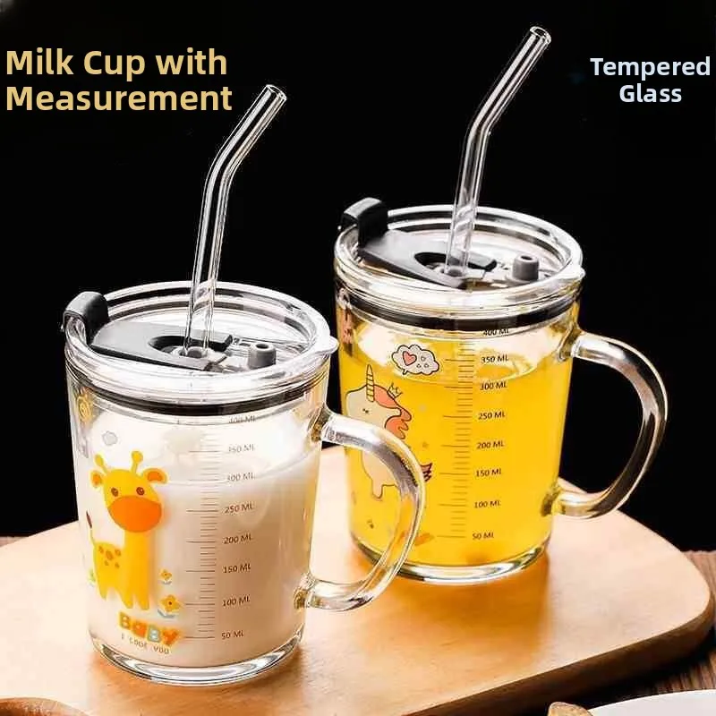 Children's Milk Cup with Straw Scale for Breakfast Milk Powder Drinking Microwave Heating Capable Glass Water Cup for Pregnan...
Children's Milk Cup with Straw Scale for Breakfast Milk Powder Drinking Microwave Heating Capable Glass Water Cup for Pregnan...