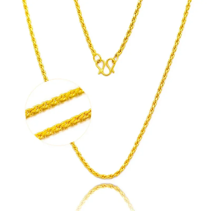 9999 Real Gold 24K Women's Small Twist Necklace Japanese and Korean Women's Clavicle Necklace
9999 Real Gold 24K Women's Small Twist Necklace Japanese and Korean Women's Clavicle Necklace