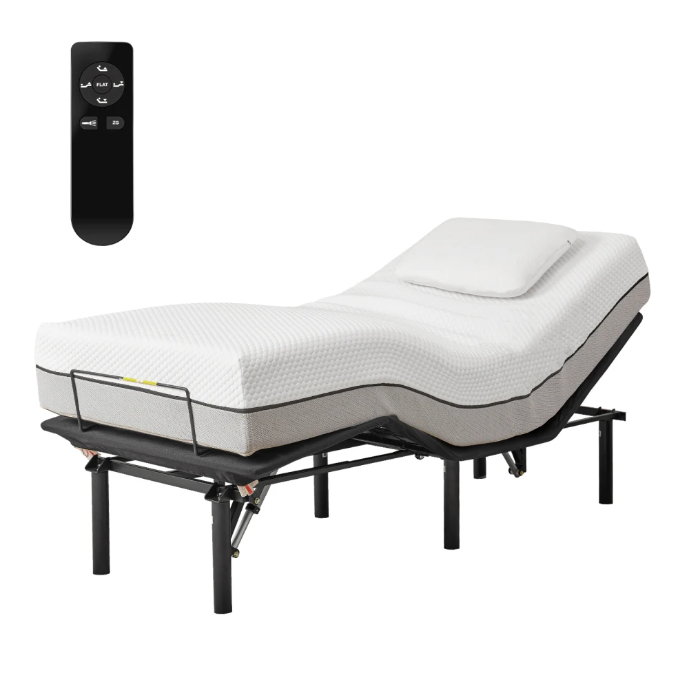 Adjustable Bed Base Bed Frame with Head and Foot Incline Anti-Snore Wireless Control Furniture Bedroom Set Beds for Adults
Adjustable Bed Base Bed Frame with Head and Foot Incline Anti-Snore Wireless Control Furniture Bedroom Set Beds for Adults