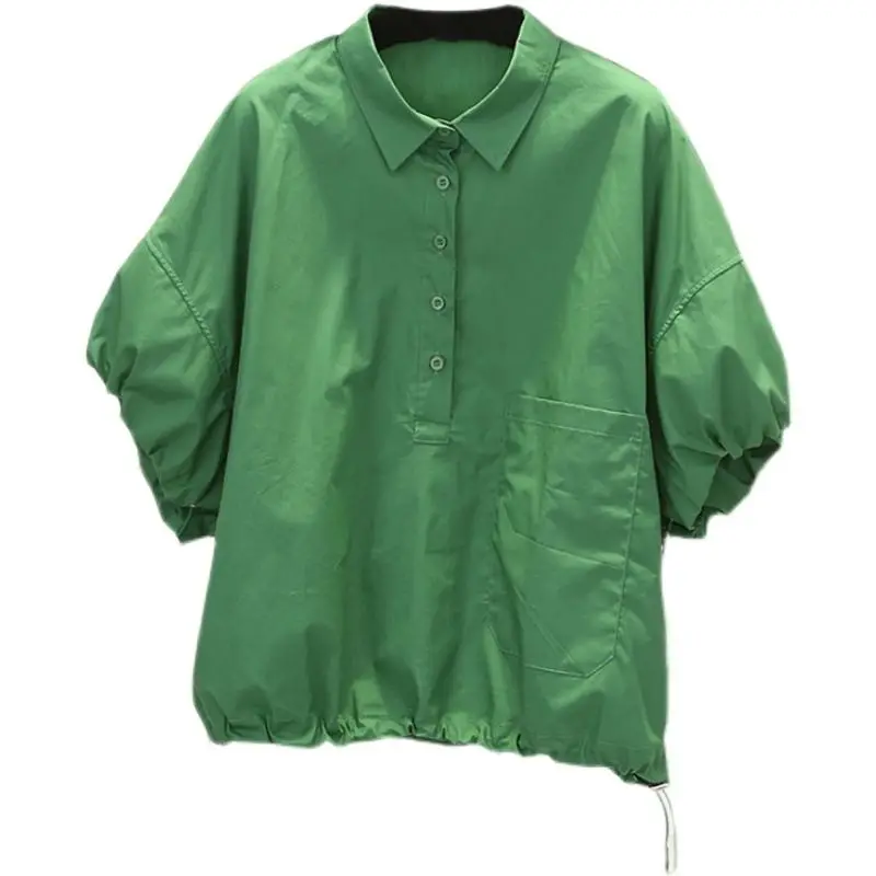 European Sle Women's Summer irt New Sle ket Design Commute Sle ort Sve Collar Thin Polypropylene Fabric
European Sle Women's Summer irt New Sle ket Design Commute Sle ort Sve Collar Thin Polypropylene Fabric