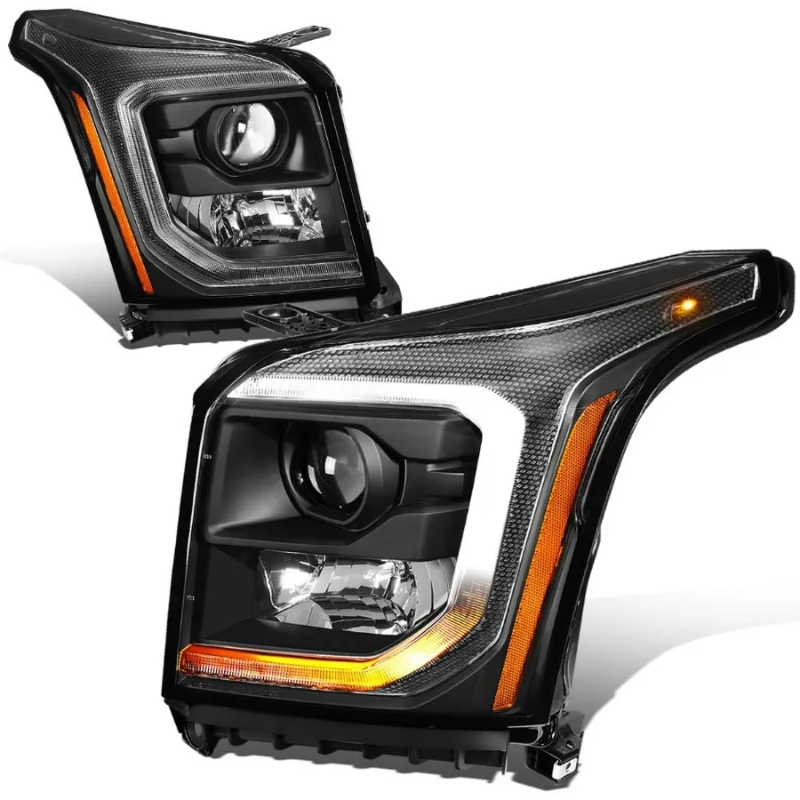 Светодиодные фары DRL в сборе, совместимые с GMC Yukon XL 2015-2020 гг., замена фар ближнего света проектора со светодиодными ходовыми огнями
Светодиодные фары DRL в сборе, совместимые с GMC Yukon XL 2015-2020 гг., замена фар ближнего света проектора со светодиодными ходовыми огнями