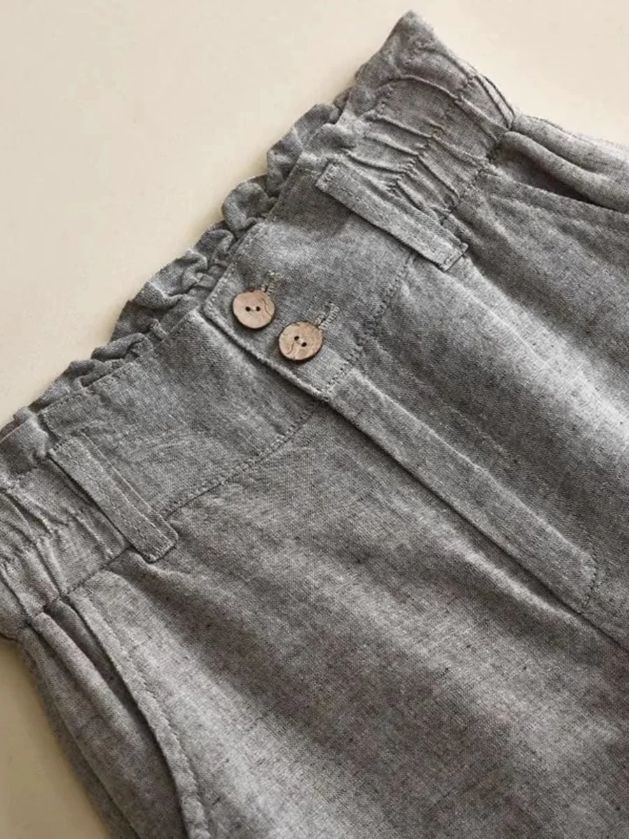High Waist Wide Leg Pants Women's Cotton Linen Spring Summer Casual Trousers Pleated Waist Straight Leg Korean Style
High Waist Wide Leg Pants Women's Cotton Linen Spring Summer Casual Trousers Pleated Waist Straight Leg Korean Style