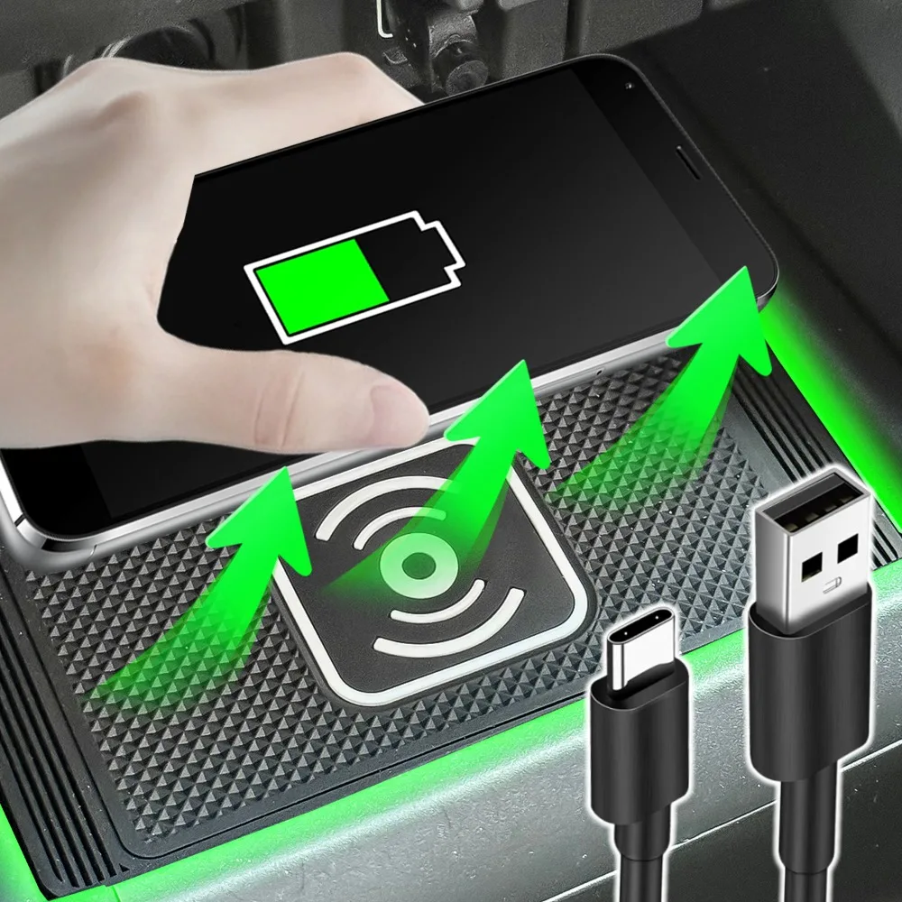 Беспроводное зарядное устройство 15 Вт, умный датчик, приборная панель автомобиля, быстрая зарядка, коврик для телефона Type-C/USB для IPhone 14 13 Samsung S22 S21, автозапчасти
Беспроводное зарядное устройство 15 Вт, умный датчик, приборная панель автомобиля, быстрая зарядка, коврик для телефона Type-C/USB для IPhone 14 13 Samsung S22 S21, автозапчасти