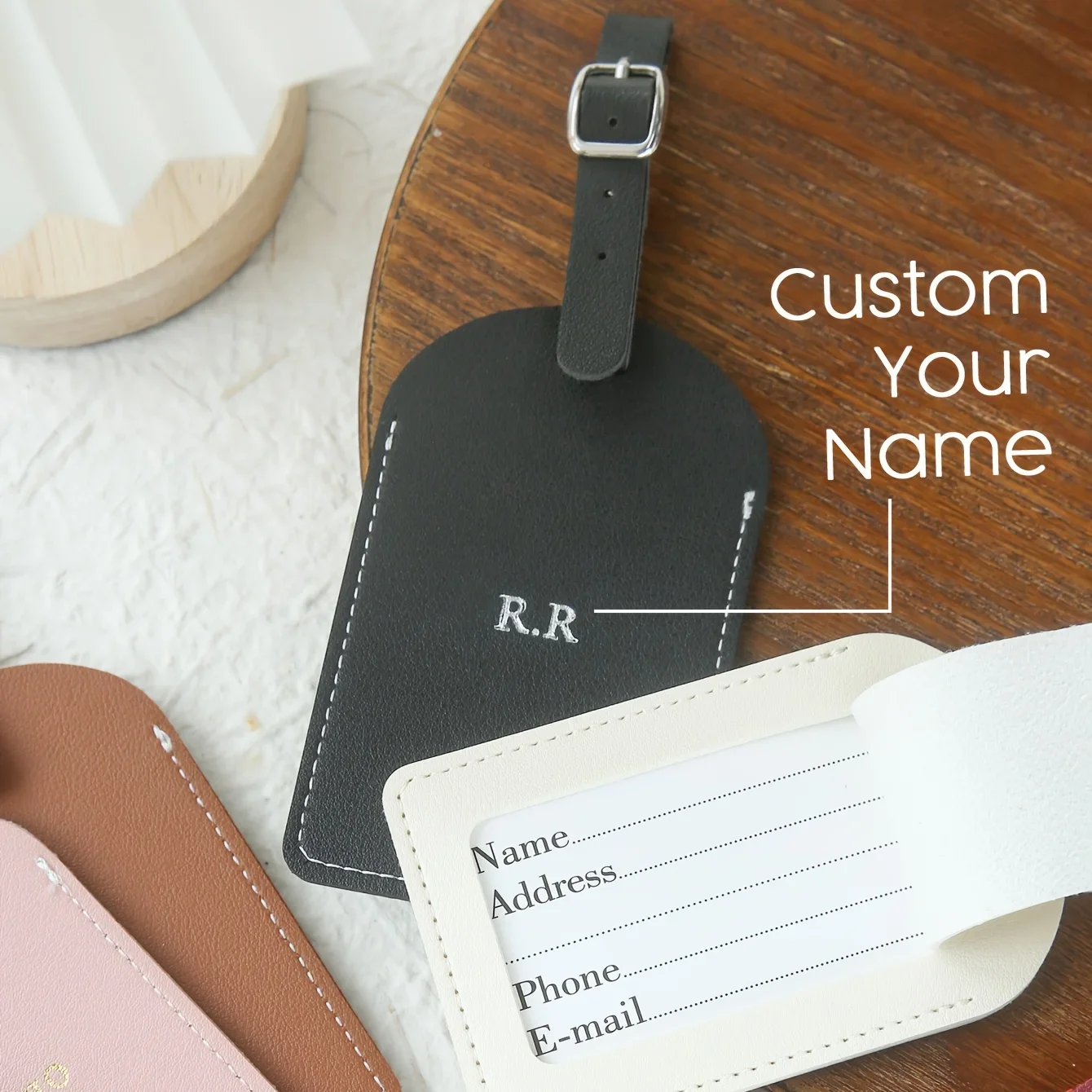 1PC Custom Name Luggage Tag Customized Name Vegan Leather Luggage Tags with Privacy Name Card Personalized Travel Bag Tag
1PC Custom Name Luggage Tag Customized Name Vegan Leather Luggage Tags with Privacy Name Card Personalized Travel Bag Tag