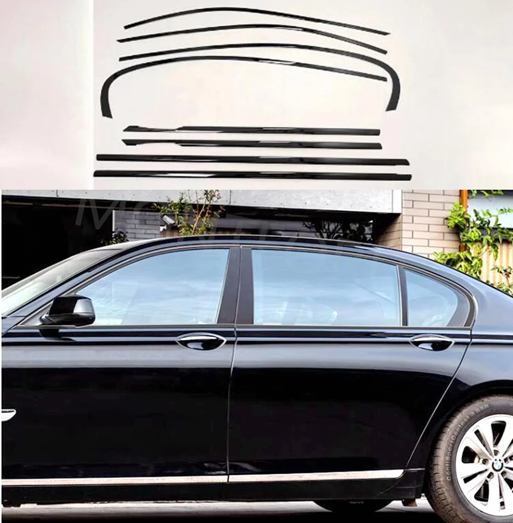 car styling Black Steel Window Molding Frame Strips Trim Cover For BMW 7 Series F01 F02 G11 G12 2009-2023
car styling Black Steel Window Molding Frame Strips Trim Cover For BMW 7 Series F01 F02 G11 G12 2009-2023