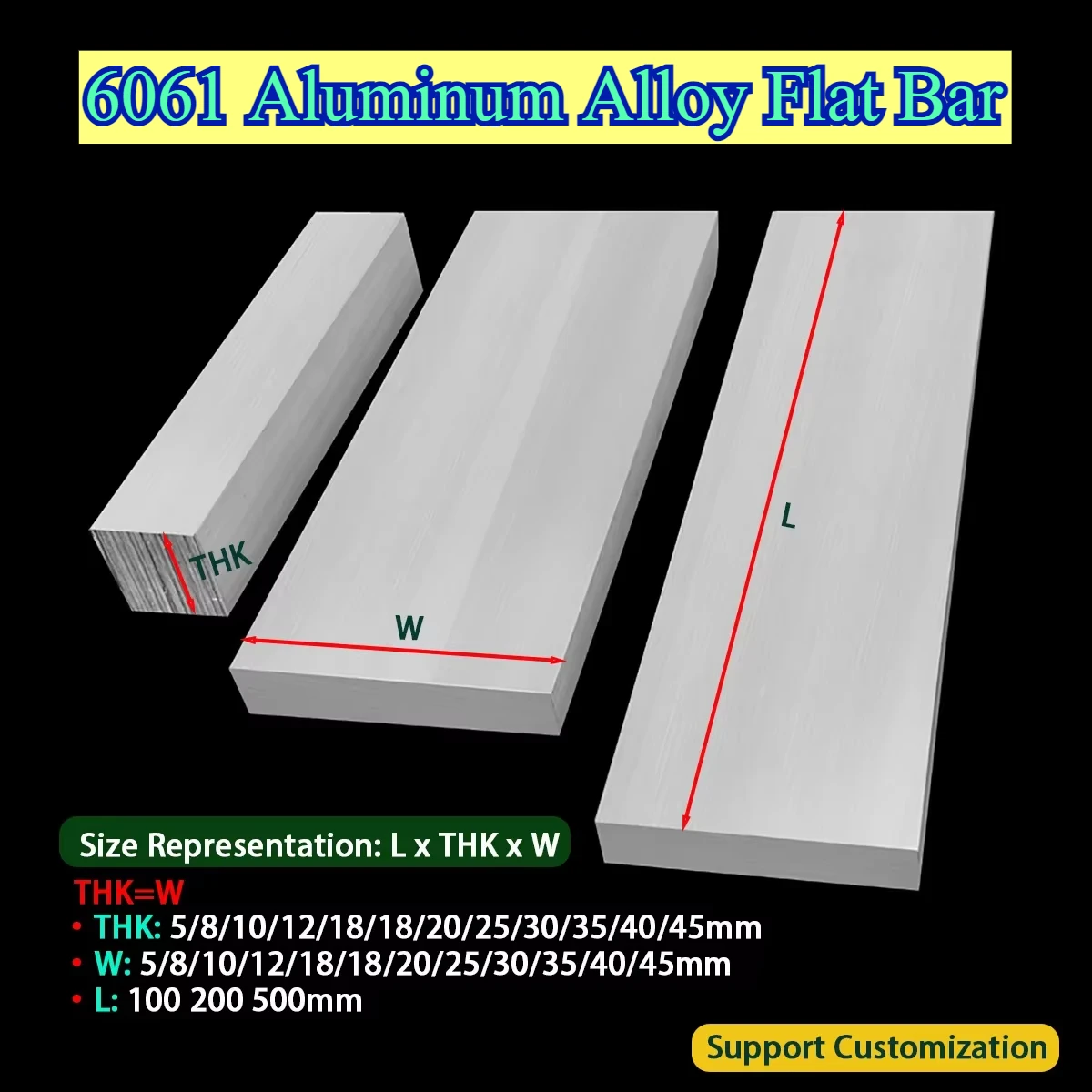 6061 Aluminum Alloy Flat Bar/ Rectangular Bar/ Aluminium Alloy Profile DIY Model Making Dia5/8/10/12/15/18/20/25/30/35/40/45mm
6061 Aluminum Alloy Flat Bar/ Rectangular Bar/ Aluminium Alloy Profile DIY Model Making Dia5/8/10/12/15/18/20/25/30/35/40/45mm