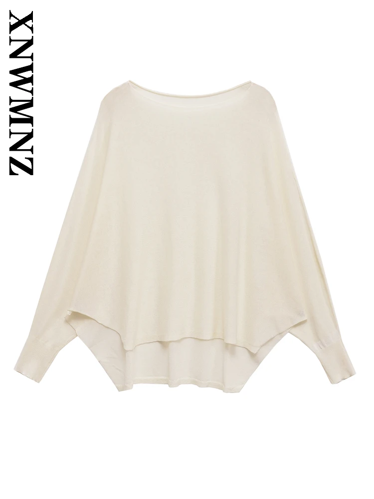 XNWMNZ 2025 Autumn Woman Chic European and American O-Collar Knit Sweater Vintage Casual Lady Long Sleeve Temperament Pullover 
XNWMNZ 2025 Autumn Woman Chic European and American O-Collar Knit Sweater Vintage Casual Lady Long Sleeve Temperament Pullover