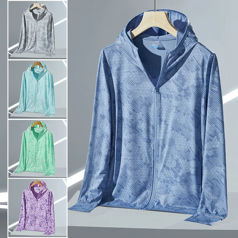 Одежда из ледяного шелка, новая летняя одежда, мужская уличная легкая и тонкая одежда с защитой от ультрафиолета, тонкое пальто Tide 
Одежда из ледяного шелка, новая летняя одежда, мужская уличная легкая и тонкая одежда с защитой от ультрафиолета, тонкое пальто Tide