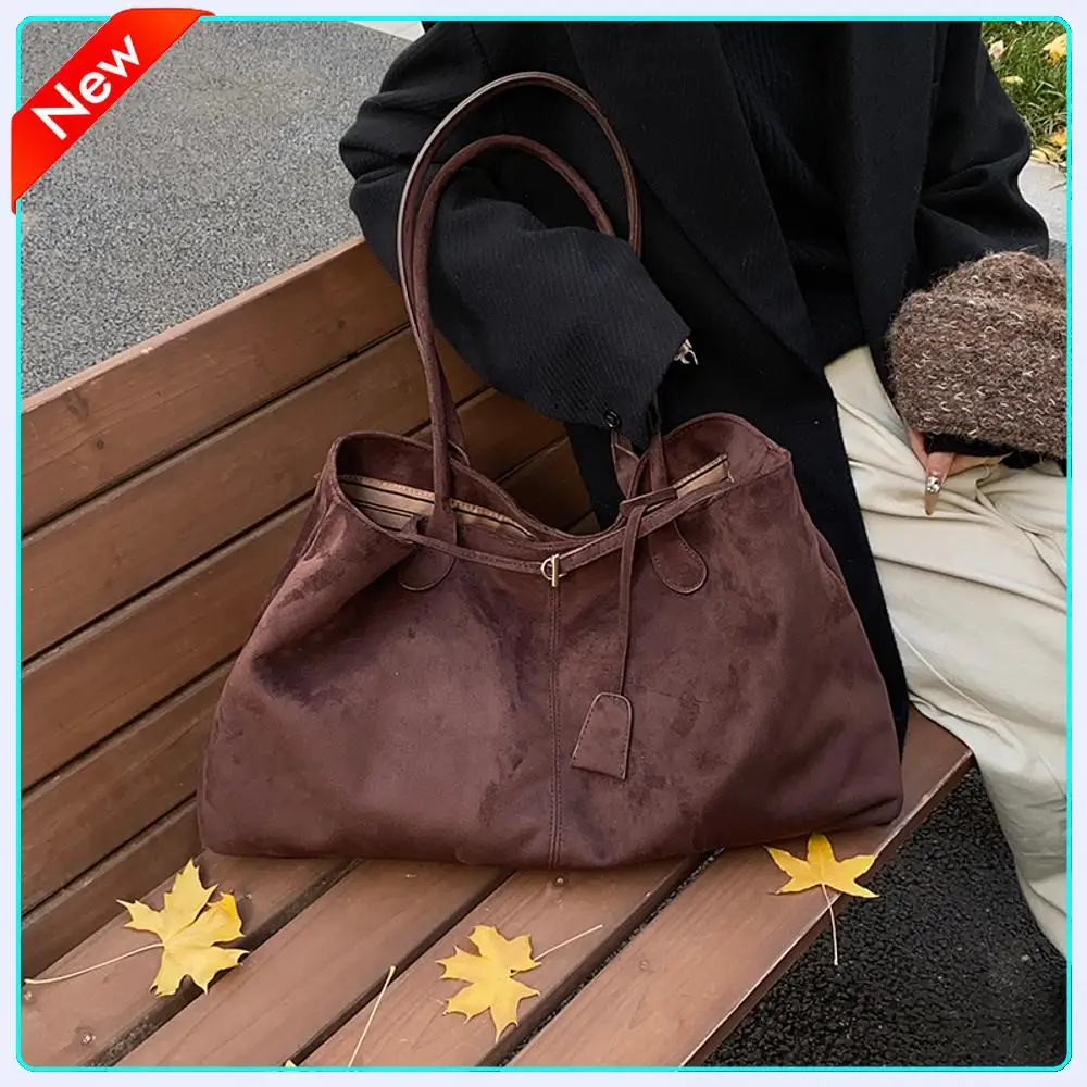 Женская замшевая сумка-тоут, однотонная сумка на плечо, вместительная модная сумка-сэтчел для работы, путешествий, покупок
Женская замшевая сумка-тоут, однотонная сумка на плечо, вместительная модная сумка-сэтчел для работы, путешествий, покупок