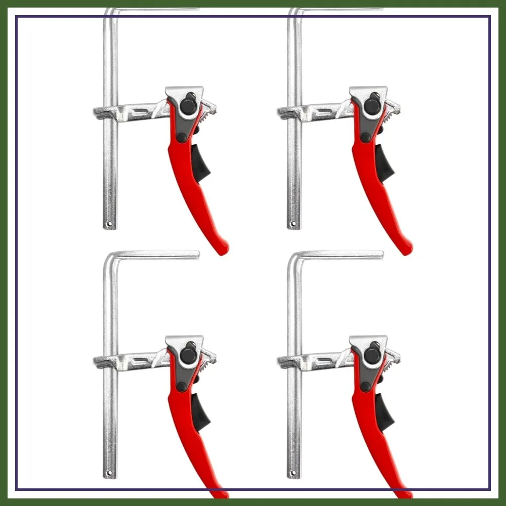 4 Pack Ratcheting Bar Clamps, 6-5/16" Capacity, 2-5/16" Throat for Woodworking
4 Pack Ratcheting Bar Clamps, 6-5/16" Capacity, 2-5/16" Throat for Woodworking