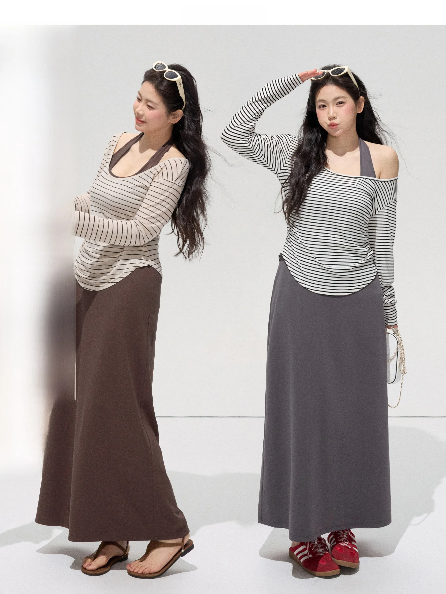Jiulu Studio plus Size Striped Long Sleeve Dress Neck Hanging Set Casual Cotton Polyester A-Line Skirt Fashionable Summer Outfit
Jiulu Studio plus Size Striped Long Sleeve Dress Neck Hanging Set Casual Cotton Polyester A-Line Skirt Fashionable Summer Outfit