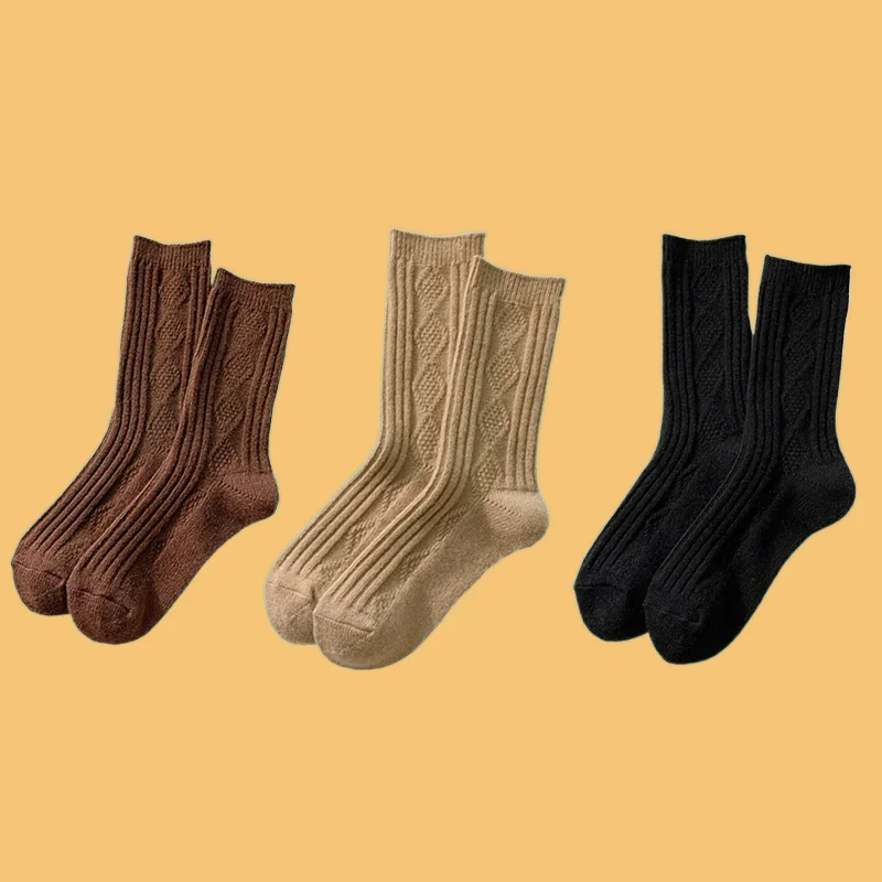 3/6 Pairs High Quality Women's Wool Socks Fashion Female Solid Color Women Socks Striped Thicken Warm Pack Thermal Female Socks
3/6 Pairs High Quality Women's Wool Socks Fashion Female Solid Color Women Socks Striped Thicken Warm Pack Thermal Female Socks