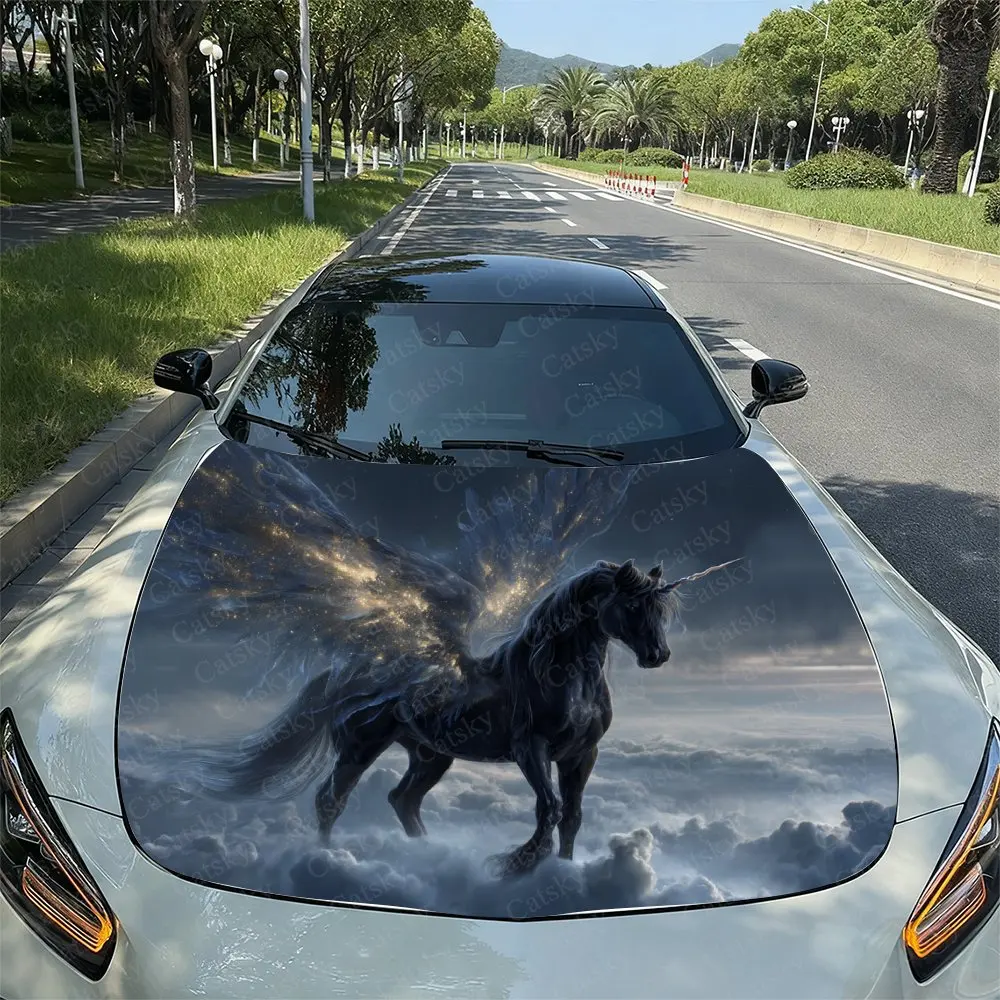 Black Unicorn Car Hood Vinyl Sticker Wrap - Fit Hood/Engine Cover Decal, Durable Paper-like Protective Film, Motorcycle, Auto Ac
Black Unicorn Car Hood Vinyl Sticker Wrap - Fit Hood/Engine Cover Decal, Durable Paper-like Protective Film, Motorcycle, Auto Ac