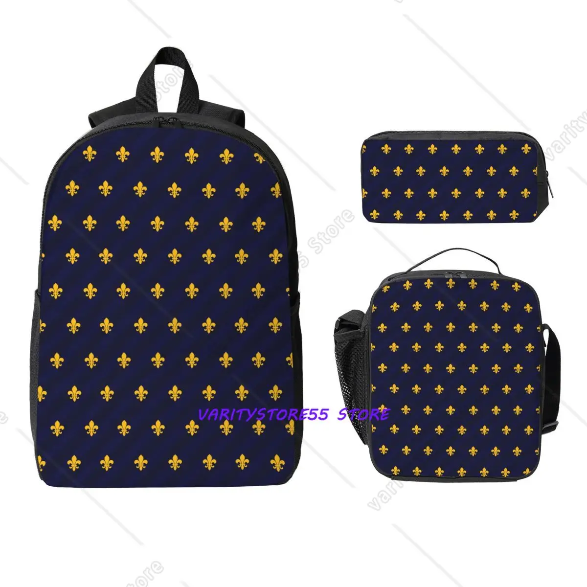Fleur De Lys Gold Blue Backpack Boys Girls BookBag School Bag Computer Shoulder Bags 3ps Insulated Lunch Bag Pencil Case
Fleur De Lys Gold Blue Backpack Boys Girls BookBag School Bag Computer Shoulder Bags 3ps Insulated Lunch Bag Pencil Case