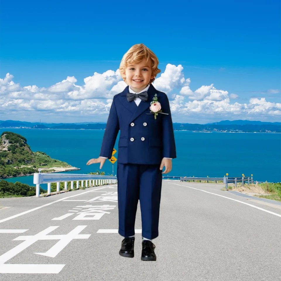 1-11Years Boys Black Blue 5Pieces/Set Jacket Vest Pants Bowtie Flower Photography Suit Kids Wedding Dress Children Prom Costume
1-11Years Boys Black Blue 5Pieces/Set Jacket Vest Pants Bowtie Flower Photography Suit Kids Wedding Dress Children Prom Costume