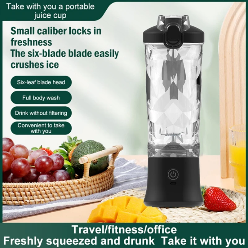 Portable Blender 600ML Electric Juicer Fruit Mixers 4000Mah USB Rechargeable Smoothie Mini Blender For Home&Travel
Portable Blender 600ML Electric Juicer Fruit Mixers 4000Mah USB Rechargeable Smoothie Mini Blender For Home&Travel