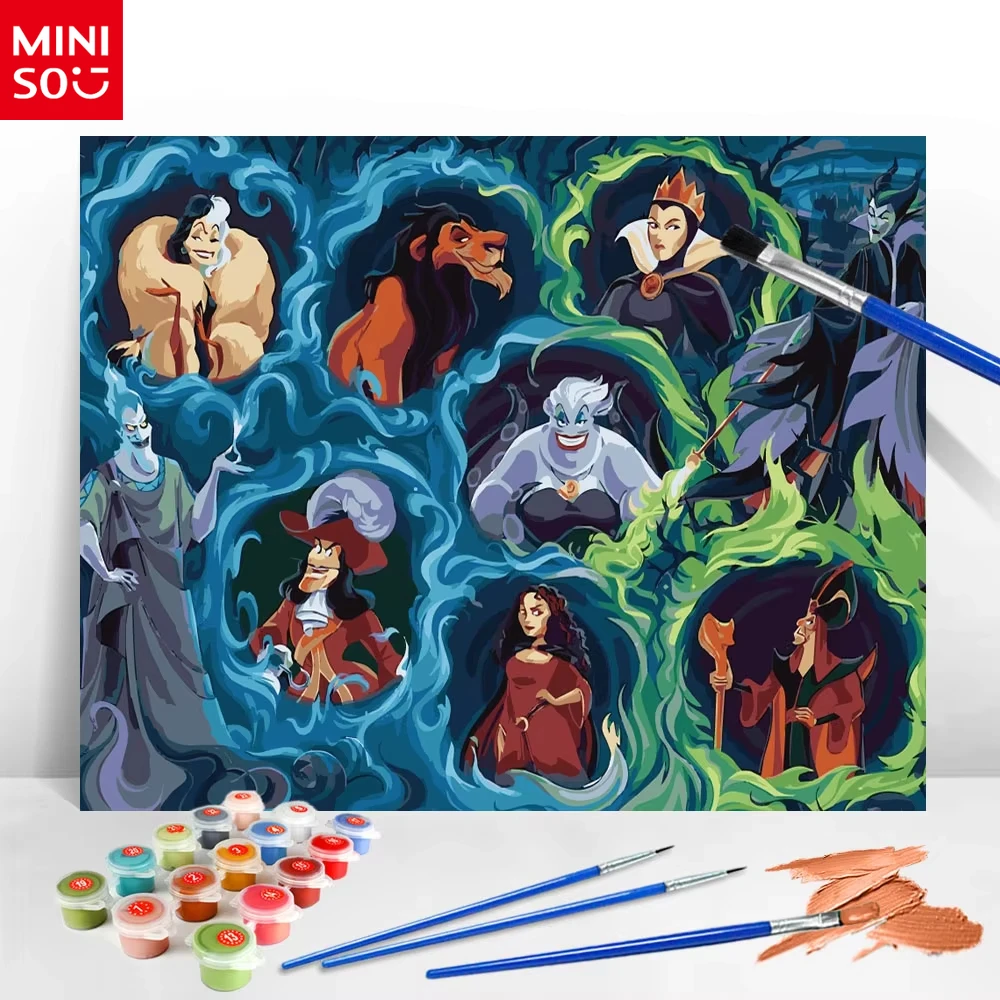 MINISO краска по номерам злодеи Круэлла злая королева Урсула шрам ручная роспись картина по номерам мультфильм художественное ремесло домашний декор подарок
MINISO краска по номерам злодеи Круэлла злая королева Урсула шрам ручная роспись картина по номерам мультфильм художественное ремесло домашний декор подарок