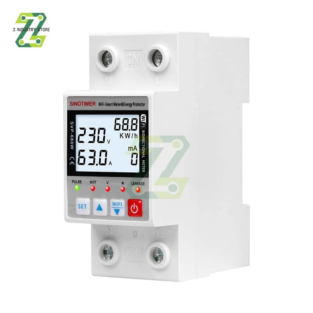 Tuya Wifi Over-under-voltage Current-limiting Leakage Over-temperature Power Protector App Control Voltage Ammeter Power Meter
Tuya Wifi Over-under-voltage Current-limiting Leakage Over-temperature Power Protector App Control Voltage Ammeter Power Meter
