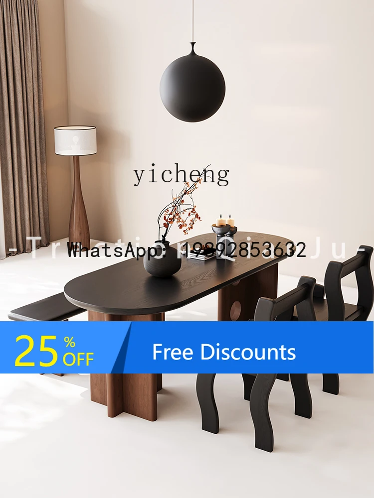 Solid Wood Dining Table Small Apartment Art Desk Office Table
Solid Wood Dining Table Small Apartment Art Desk Office Table