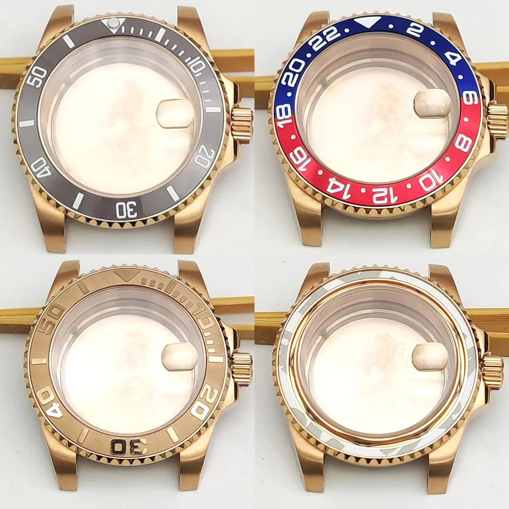 40mm Gold case Strap Accessories Strap accessories nh35 nh36 Movement Rose Gold dial Sapphire Glass waterproof
40mm Gold case Strap Accessories Strap accessories nh35 nh36 Movement Rose Gold dial Sapphire Glass waterproof