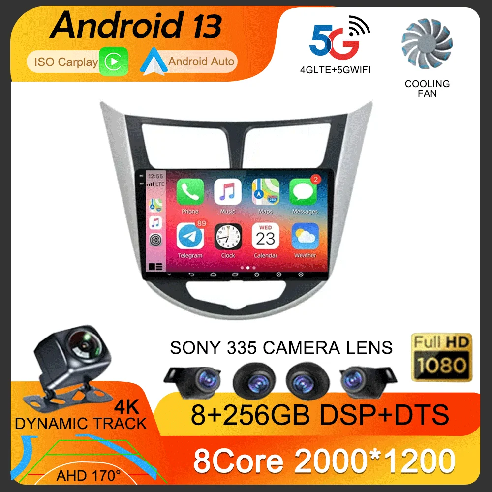 For Hyundai Solaris Accent i25 2010 - 2016 Android 11 Car Stereo Radio Multimedia Video Player Navigation GPS Carplay 2Din
For Hyundai Solaris Accent i25 2010 - 2016 Android 11 Car Stereo Radio Multimedia Video Player Navigation GPS Carplay 2Din
