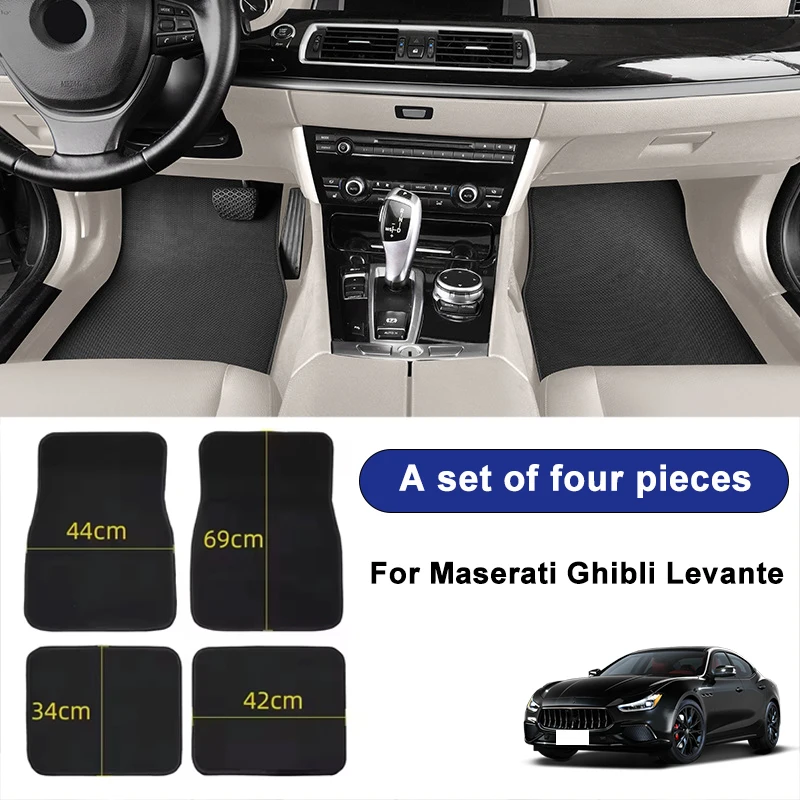 For Maserati Ghibli Levante Car Floor Mats Black Non-Slip 4Pcs Front & Rear Foot Mats Carpets Rugs Auto Interior Accessories
For Maserati Ghibli Levante Car Floor Mats Black Non-Slip 4Pcs Front & Rear Foot Mats Carpets Rugs Auto Interior Accessories