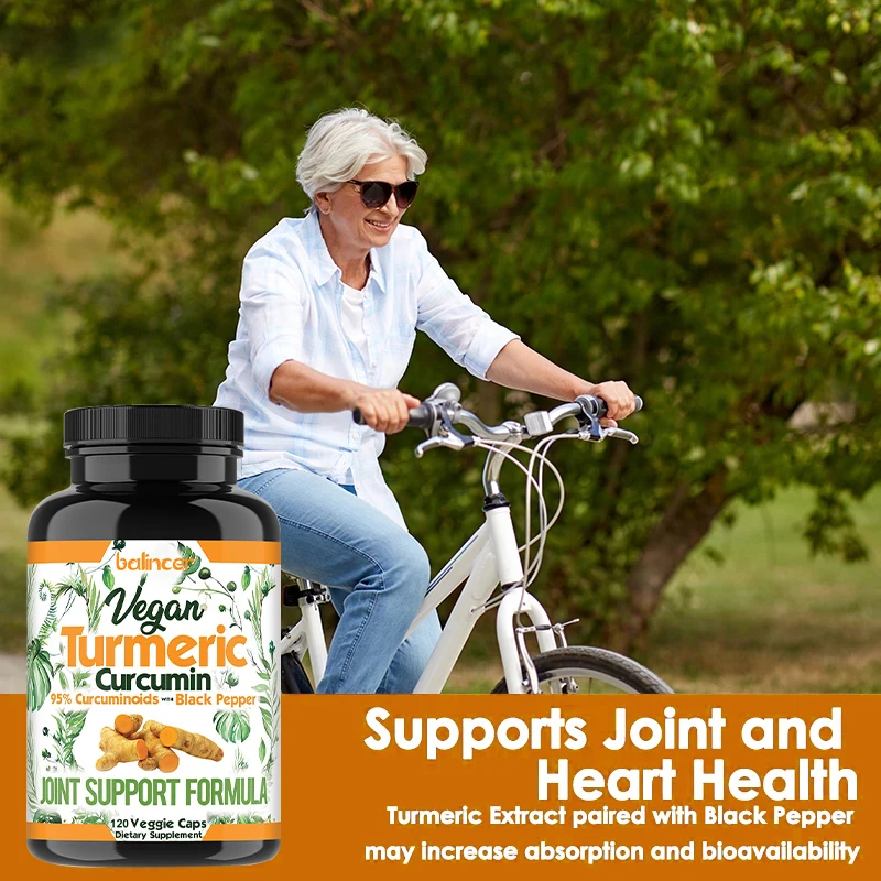 Curcumin Capsules - Supports Joint Health, Antioxidants, Cognitive Function, Immune Function, and Digestive Health
Curcumin Capsules - Supports Joint Health, Antioxidants, Cognitive Function, Immune Function, and Digestive Health
